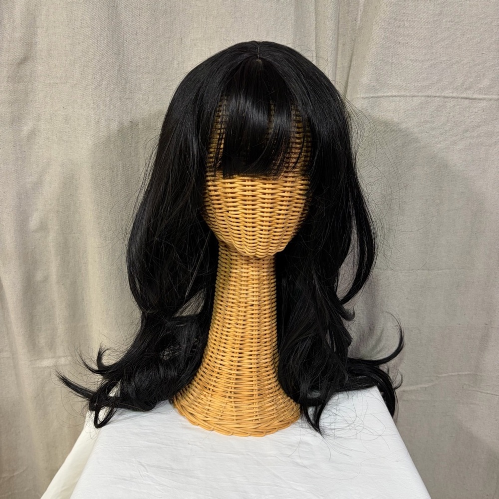 (NWT) Nayasa Long Black Layered Wig with Bangs